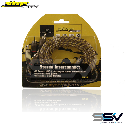 Stinger Australia 2 Channel 9ft RCA Lead