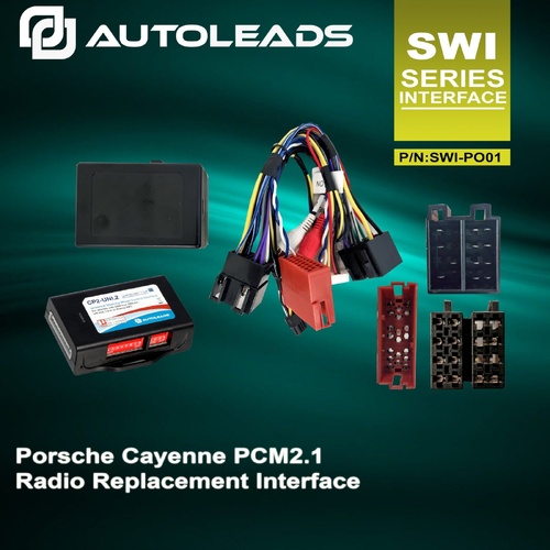 ConnectPRO SWI-PO01 SWC & Fibre Optic Amplifier Retention Interface (Mini ISO) To Suit Porsche Cayenne