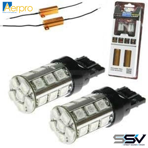 Aerpro T20S24A Replacement Bulbs 20mm Wedge Single Pole 24 LED Amber