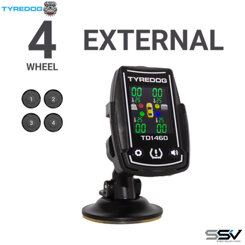 Tyredog TD-1460A-X4 TD-1460A-X4 Colour Screen 4 Wheel Tyre Pressure Monitoring System