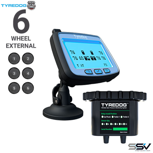 Tyredog TD-2700F-X06 6 Wheel External Tyre Pressure Monitoring System