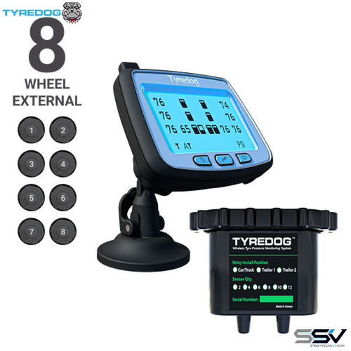 Tyredog TD-2700F-X08 8 Wheel External Tyre Pressure Monitoring System