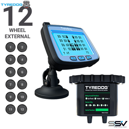 Tyredog TD-2700F-X12 12 Wheel External Tyre Pressure Monitoring System