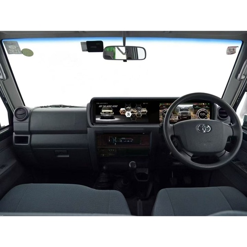 Dual 12.3" Screen TS10 Head Unit & Digital Cluster (LC76/77/78/79) To Suit Toyota LandCruiser 70 Series