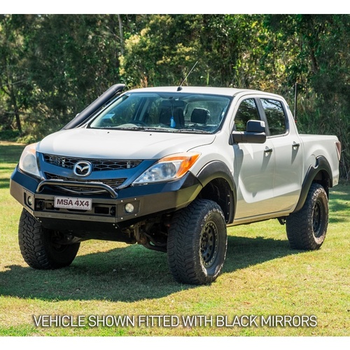 MSA 4x4 TM1003 Towing Mirrors fits Mazda BT50 UP & UR 2011-2020 Chrome, Electric, Indicators NON Powerfold