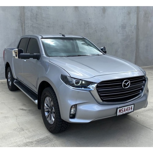 MSA 4x4 TM1605 Towing Mirrors fits Mazda BT50 2020-On Chrome, Electric, Heated, Indicators, Blind Spot Monitoring NON Powerfold