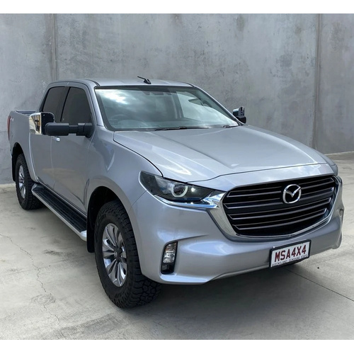 MSA 4x4 TM1653 Towing Mirrors fits Mazda BT50 2020-On Chrome Electric Indicators Blind Spot Monitoring Powerfold