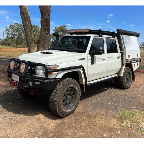 MSA 4x4 TM450 Towing Mirrors fits Toyota Landcruiser 70-79 1984-Sept 2023 Black Electric Kit Big Base Indicators Powerfold
