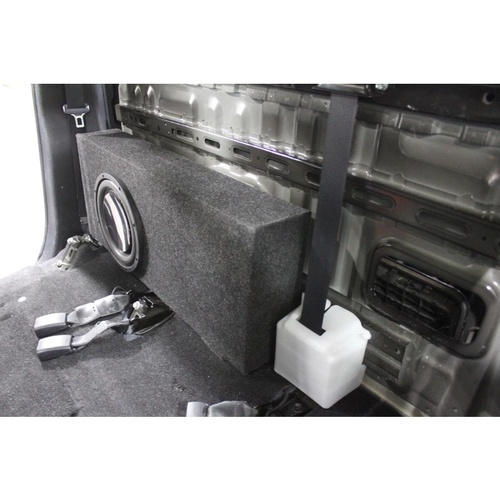 Single Shallow Sub Enclosure To Suit Toyota Hilux Dual Cab MDF 10″ Subwoofer Box 2015 Onwards
