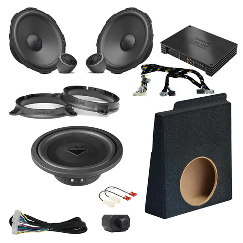 Helix Ci7 Front Speaker & Subwoofer DSP Amplified Package To Suit Toyota Hilux SR5 Dual Cab
