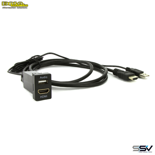 DNA TOYUSB03H Factory Fit Audio & HDMI Sockets To Suit Small Switch Sockets In Toyota Vehicles