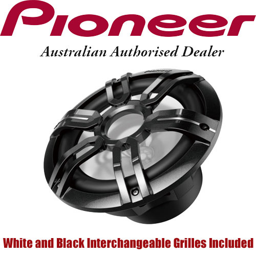 Pioneer TS-ME100WS 10″ Marine Component Subwoofer with 900 Watts Max and Sports Grille Design