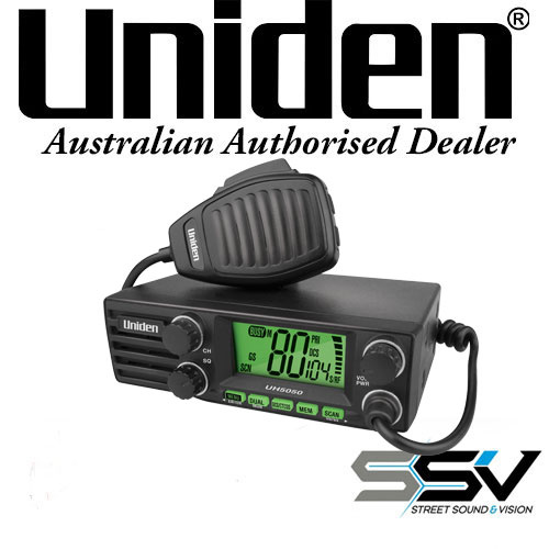 Uniden UH5050 DIN Size UHF CB Mobile - 80 Channels with Large LCD Screen