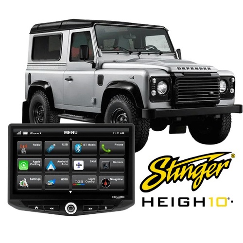 Stinger UN1810E-LR1 HEIGH10 10" Infotainment Upgrade with Fitting Kit To Suit Land Rover Defender 2007-2016