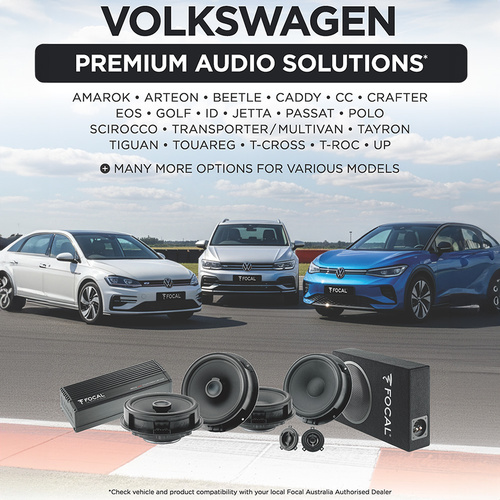 Focal Amplifier & Speakers To Suit Volkswagen Plug & Play Packs