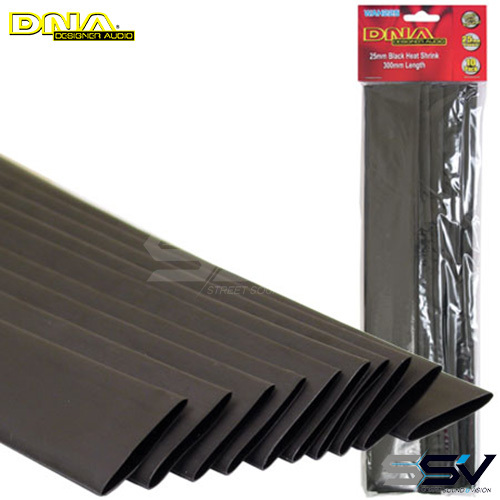 DNA WAH225 Heat Shrink Black 25mm - 10 Pack