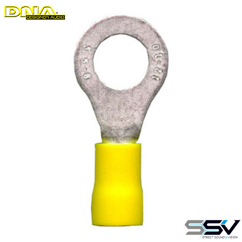 DNA WCI141 8mm Yellow Ring Terminal - 100 Pack