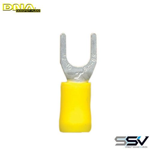 DNA WCI147 6.5mm Yellow Fork Terminal - 100 Pack