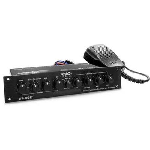 Wet Sounds WS-420 BT Marine Multi Zone 4 Band Parametric Equalizer With Integrated Bluetooth
