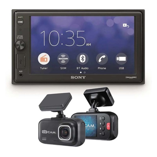 Sony XAV-AX1000 + OzCam OZC-121F Front Dash Cam Bundle