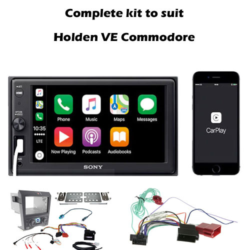 Car Audio Pack To Suit Holden VE Commodore SONY 15.7 cm (6.2 inch) Apple CarPlay Media Receiver