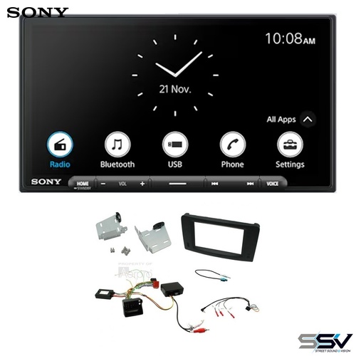 Sony XAV-AX6000 wireless apple carplay and android auto with Aerpro FP8406K Install Kit To Suit Mercedes M-Class 2005-2011 W164