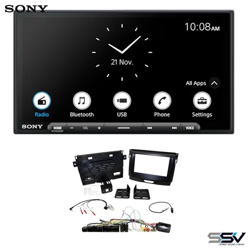 Sony XAV-AX6000 wireless apple carplay and android auto with Aerpro FP8473K Install Kit To Suit Ford Ranger 2018-2021 PX MkIII