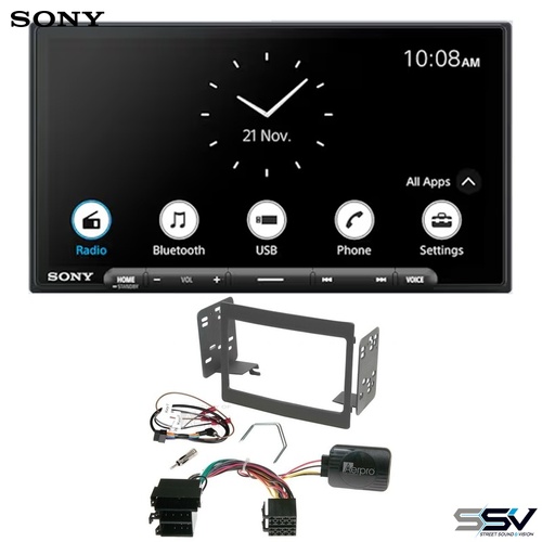Sony XAV-AX6000 wireless apple carplay and android auto with Aerpro FP9056GK Install Kit To Suit Holden Commodore 2004-2007 VZ