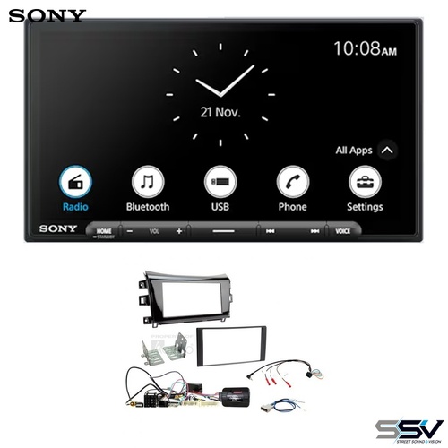 Sony XAV-AX6000 wireless apple carplay and android auto with Aerpro FP9109BK Install Kit To Suit Nissan Navara 2015-2020 D23
