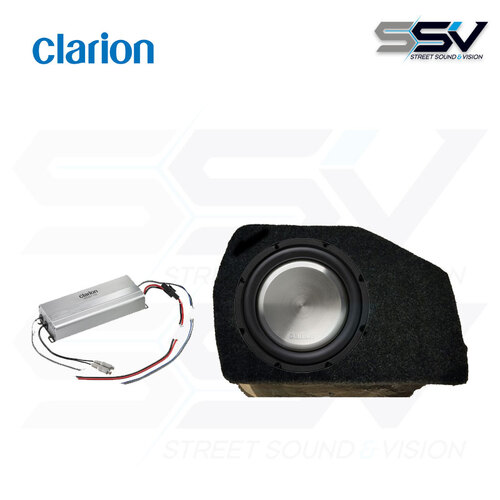 Clarion sub in box with Clarion Mono Amplifier to suit Ford Ranger & Mazda BT50 Dual Cab