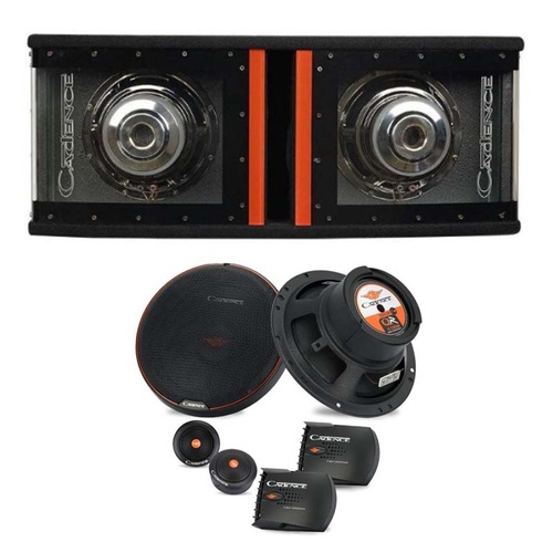 Cadence Audio Power Pack 6.5" Component Speakers & Dual 8" Active Subwoofer Enclosure