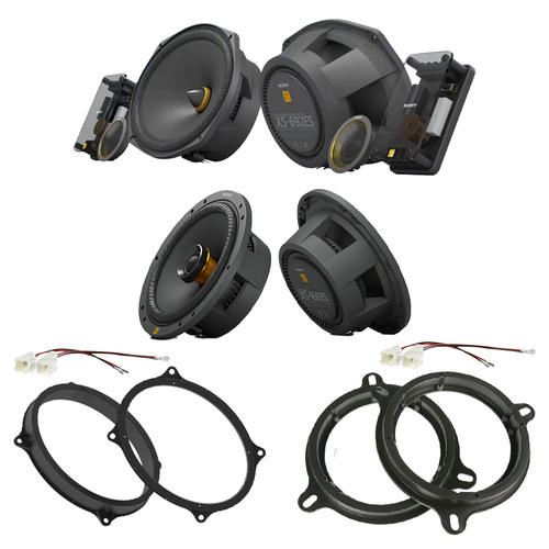 Sony ES Speaker Upgrade Bundle To Suit Nissan Y62 Patrol – Front & Rear Kit