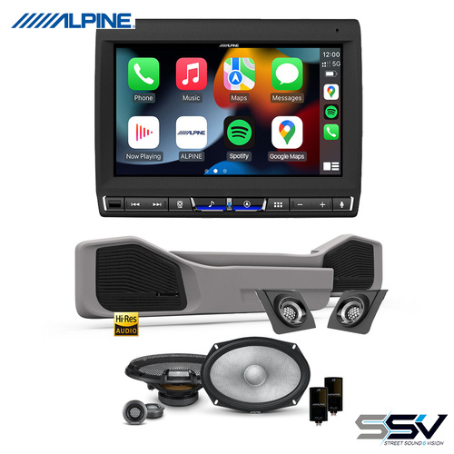 Alpine i905-LC70-24 Bundle with R2-Series Speaker Pods to suit LandCruiser 78 & 79 Series Single-Cab