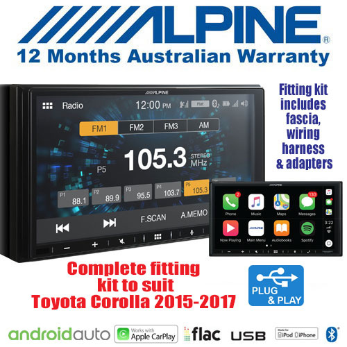 Alpine iLX-W650E kit to suit Toyota Corolla 2015-2017 Hatch