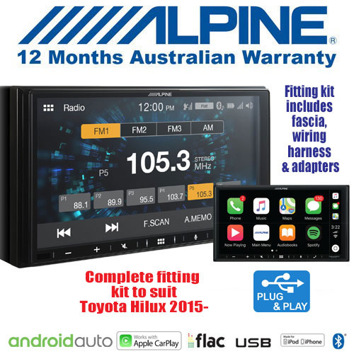 Alpine iLX-W650E kit to suit Toyota Hilux 2015-