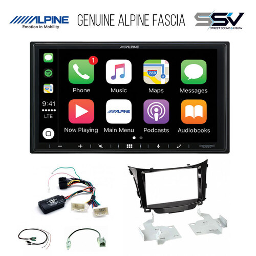 Alpine iLX-W650E kit to suit Hyundai i30 2012-2016 GD, GD2  | GENUINE ALPINE FASCIA 